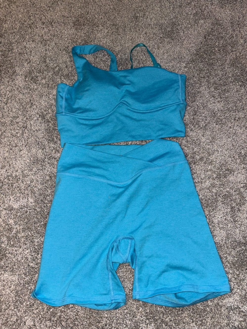 Teal High-Waist Bike Shorts for Women